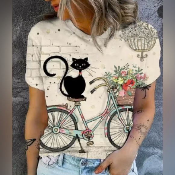 Tops - Women's Graphic Tee Over Sized Cute Tshirt 3XL